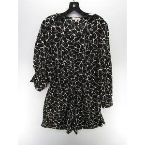 🛍️LAST CHANCE🛍️ Ann Taylor LOFT Romper 2 Floral Roll Tab Sleeve Button Down